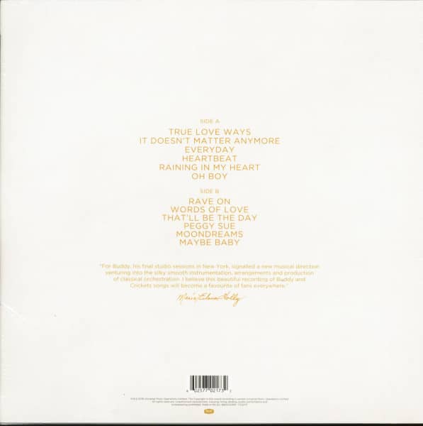 True Love Ways - With The Royal Philharmonic Orchestra (LP)