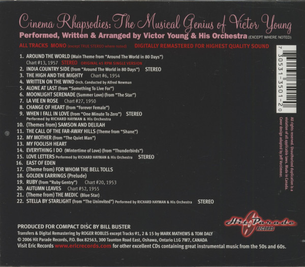 Cinema Rhapsodies - The Musical Genius Of Victor Youg (CD)