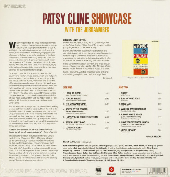 Showcase With The Jordanaires (LP, 180g Colored Vinyl, Ltd.)