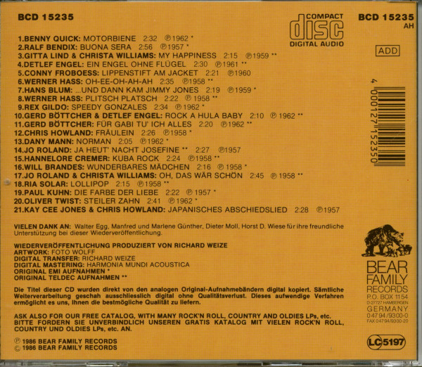 Rock'n'Roll Party 1957-62 - In Deutsch (CD)