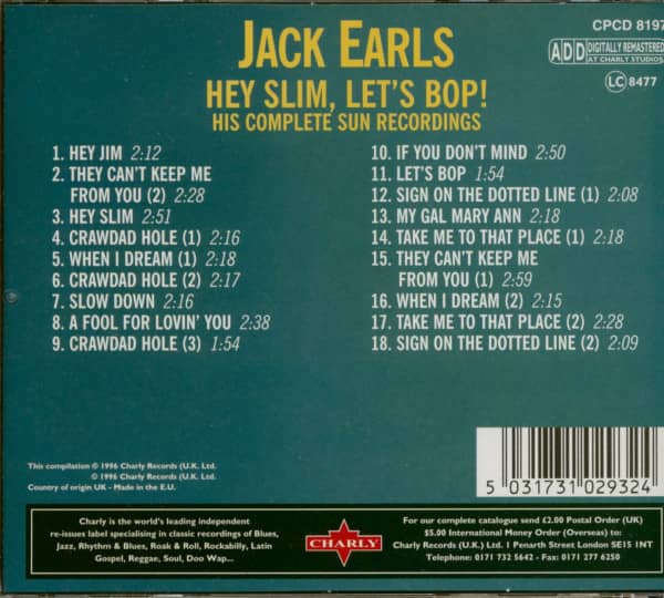 Hey Slim, Let's Bop (CD)