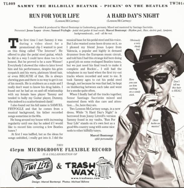 Sammy The Hillbilly Beatnik – Pickin' On The Beatles (7inch, 45rpm, Ltd.)