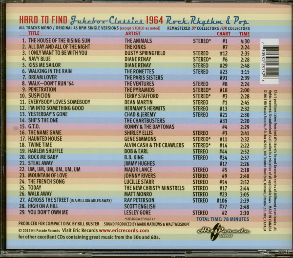 1964 Rock, Rhythm & Pop (CD)