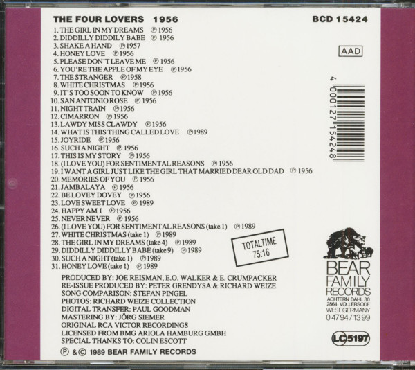The Four Lovers 1956 (CD)