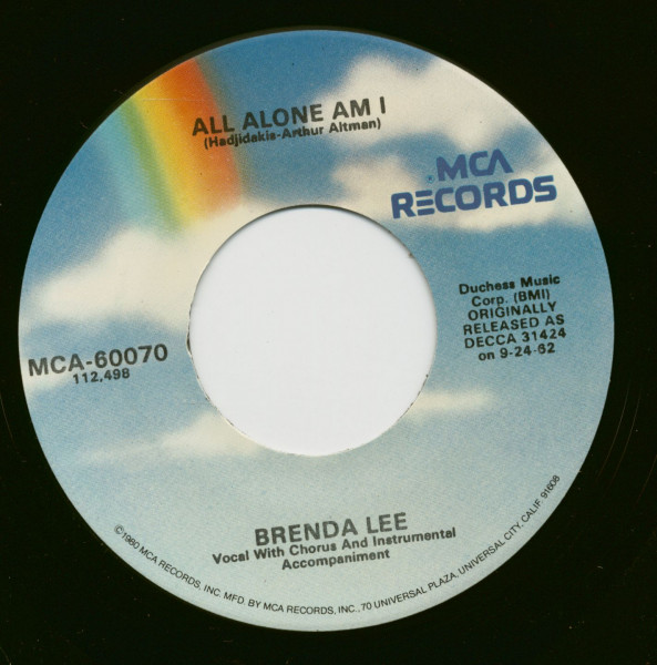 I'm Sorry - All Alone Am I (7inch, 45rpm)