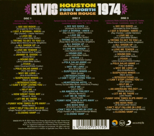 Houston - Fort Worth - Baton Rouge 1974 (3-CD)