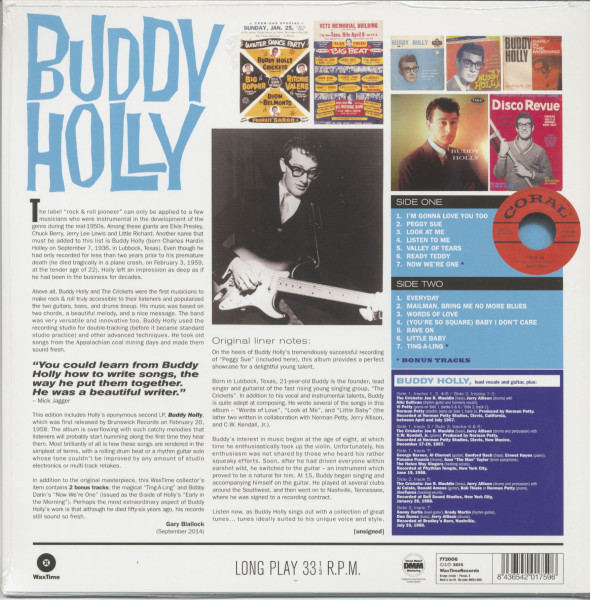Buddy Holly - Second Album (LP, 180g Vinyl, Ltd.)