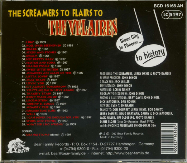 The Screamers To Flairs To Velaires