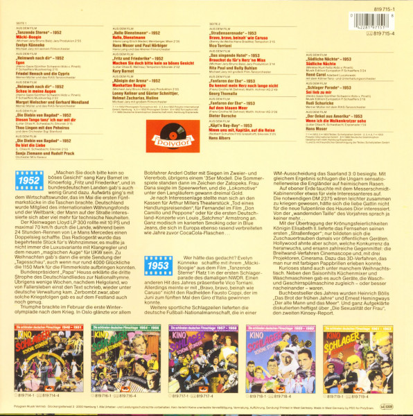 Kino Schlager - Schöne Stunden - 1952-1953 (LP)