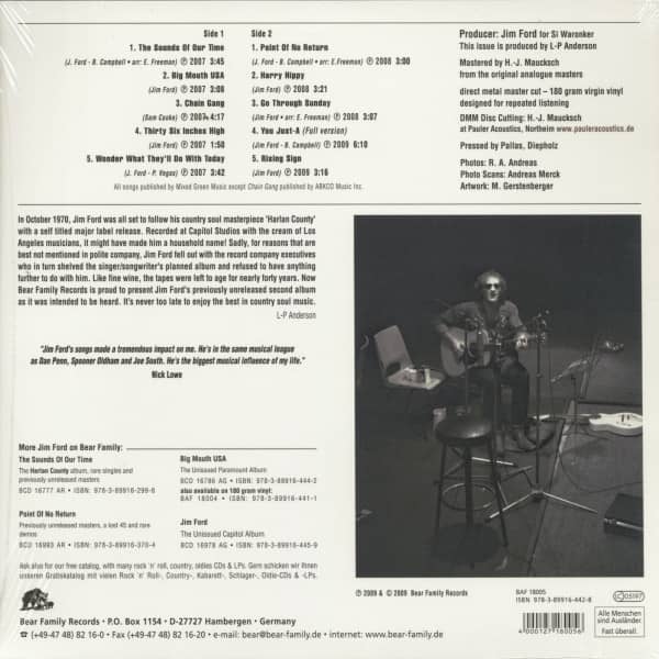 Jim Ford - The Unissued Capitol Album (LP, 180gram vinyl)