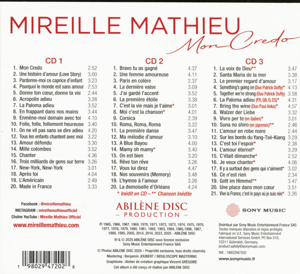 Mon Credo (3-CD)