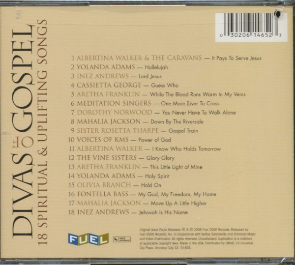 Divas Of Gospel (CD, Cut-Out)