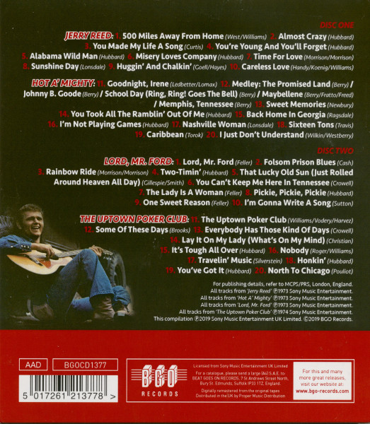 Jerry Reed - Hot A’ Mighty - Lord, Mr. Ford - The Uptown Poker Club (2-CD)