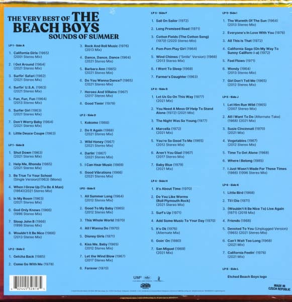 The Very Best Of The Beach Boys - Sounds Of Summer (6-LP, 180g Vinyl, Box-Set)