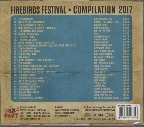 Firebirds Festival Compilation - 2017 (CD)