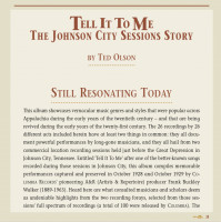 Preview: Tell It To Me - The Johnson City Sessions - Revisted (CD) Preview: Tell It To Me - The Johnson City Sessions - Revisted (CD)