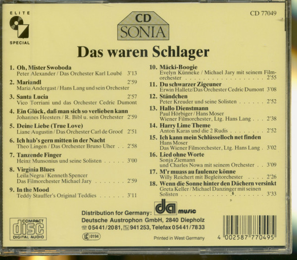 Vol.3, Das waren Schlager