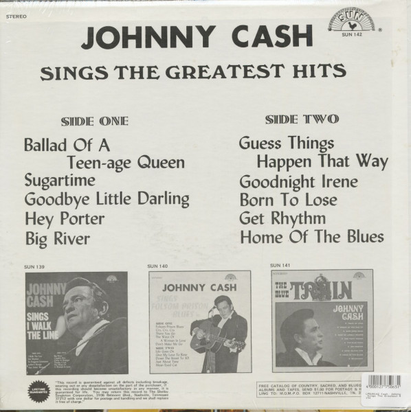 Johnny Cash Sings The Greatest Hits (LP)