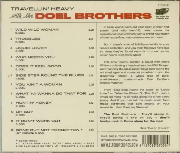 Travellin' Heavy With The Doel Brothers (CD)