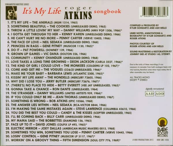It's My Life - Roger Atkins Songbook 1963-1969