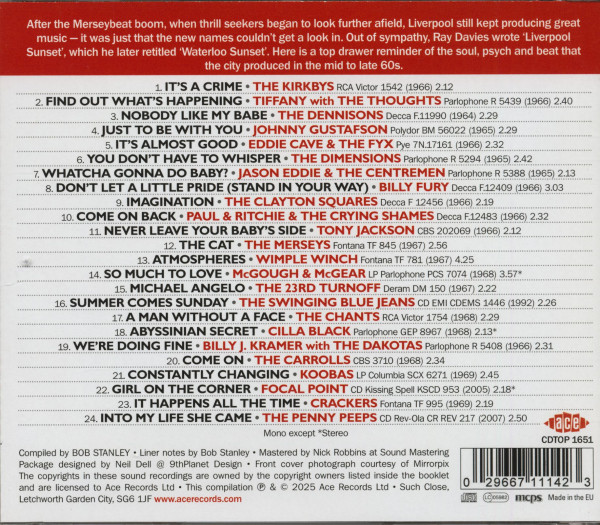 Bob Stanley Presents Liverpool Sunset - The City After Merseybeat 1964 - 1969 (CD)