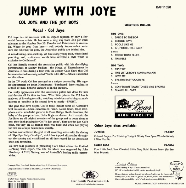 Jump With Joye (LP, 10inch, Ltd.)