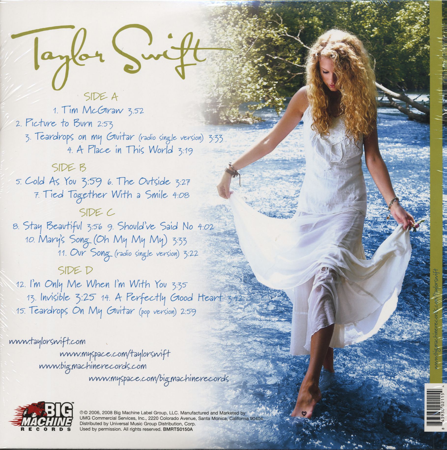 Taylor Swift LP: Taylor Swift (2-LP) - Bear Family Records