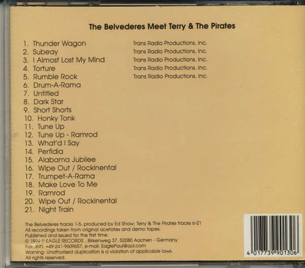 The Belvederes Meet Terry & The Pirates (CD)