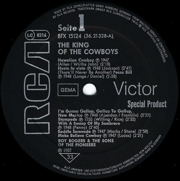 King Of The Cowboys (LP)