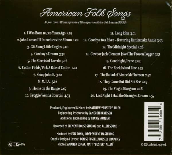 American Folk Songs (CD)