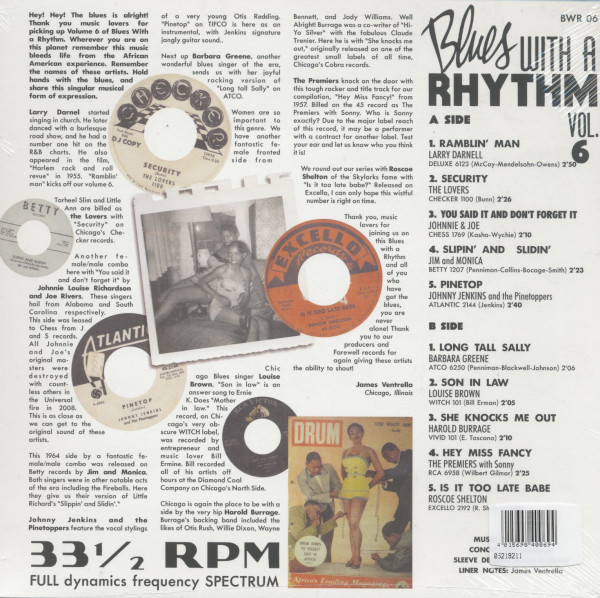 Blues With A Rhythm Vol.6 - Hey, Miss Fancy! (LP, 10inch)