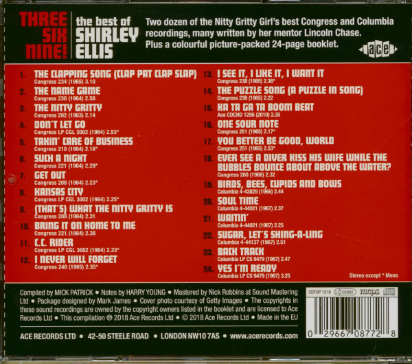 Three, Six, Nine! The Best Of Shirley Ellis (CD)