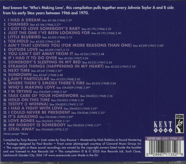 Who's Making Love - Stax Singles A's & B's 1966-70 (CD)
