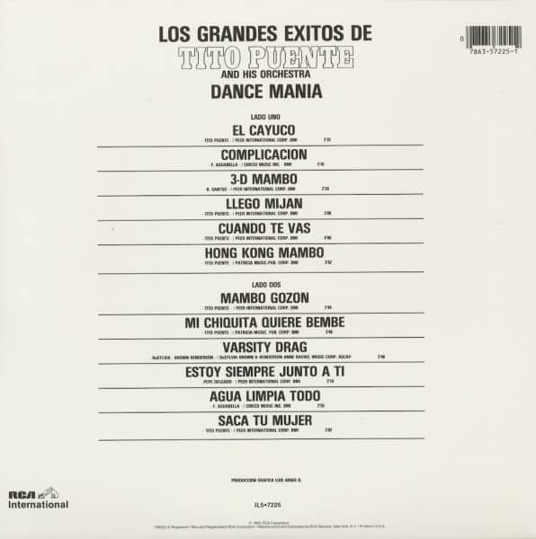 Dance Mania - Los Grandes Exitos De Tito Puente And His Orchestra (LP)