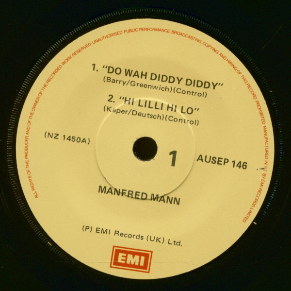 Do Wah Diddy Diddy - Australian EP Series (7inch, 45rpm, SC, PS)