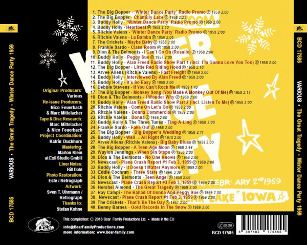 Bundle - The Great Tragedy - Winter Dance Party 1959 - No. 1 & 2 (2-CD)