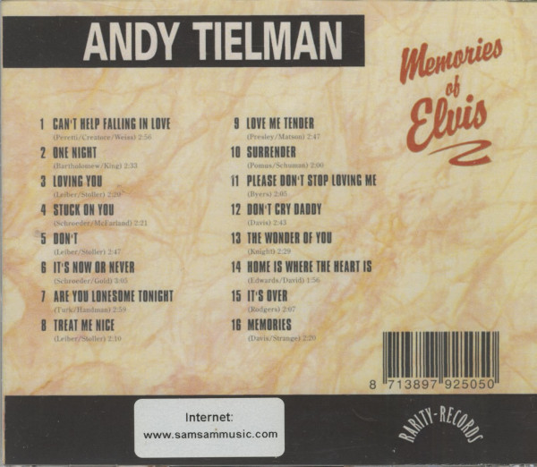 Memories Of Elvis (CD)