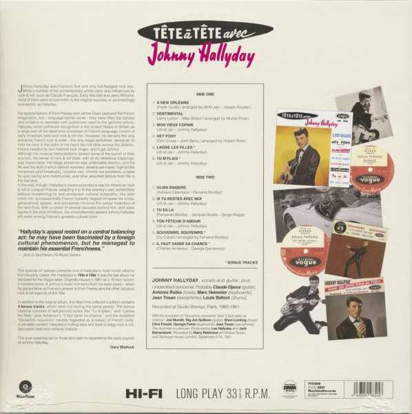 Tete A Tete Avec Johnny Hallyday (LP, 180g Vinyl)