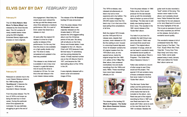 Elvis Day By Day 2020 - The Year In Review