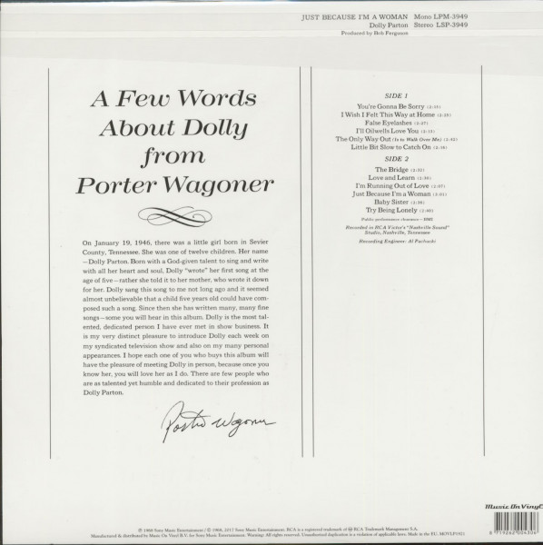 Just Because I'm A Woman (LP, 180g Vinyl)