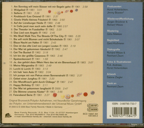 Am Sonntag will mein Süßer mit mir segeln geh (CD)