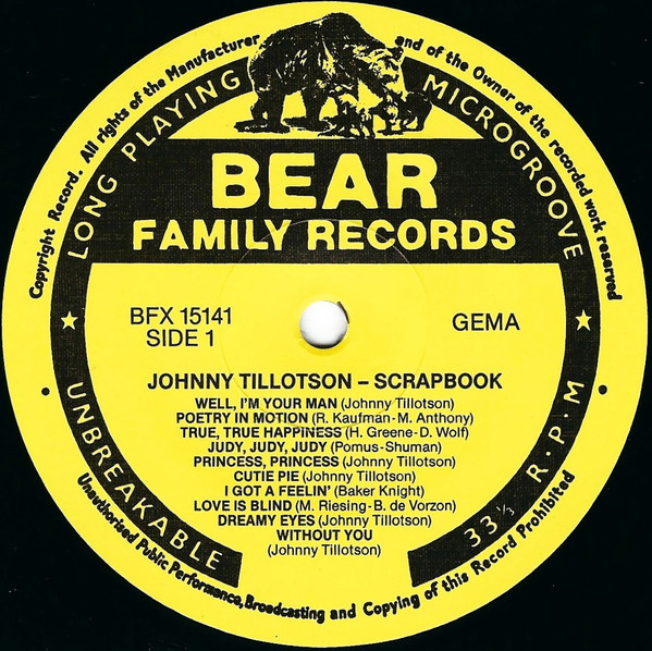 Johnny Tillotson Scrapbook (LP)