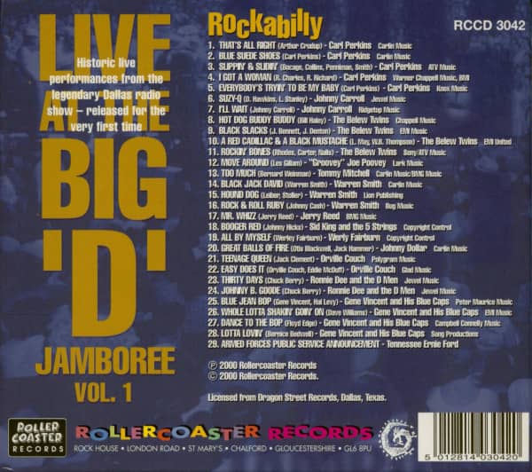 Live At The Big D Jamboree Vol.1 - Rockabilly (CD)