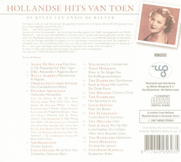 Hollandse Hits Van Toen - De Keuze Van Annie De Reuver (CD)