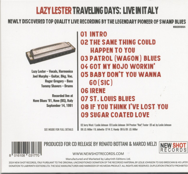 Traveling Days - Live In Italy (CD)