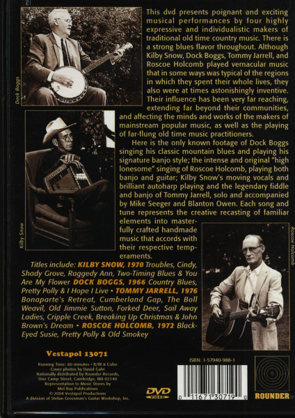 Old Time Music From North Carolina, Kentucky & Virginia (DVD)