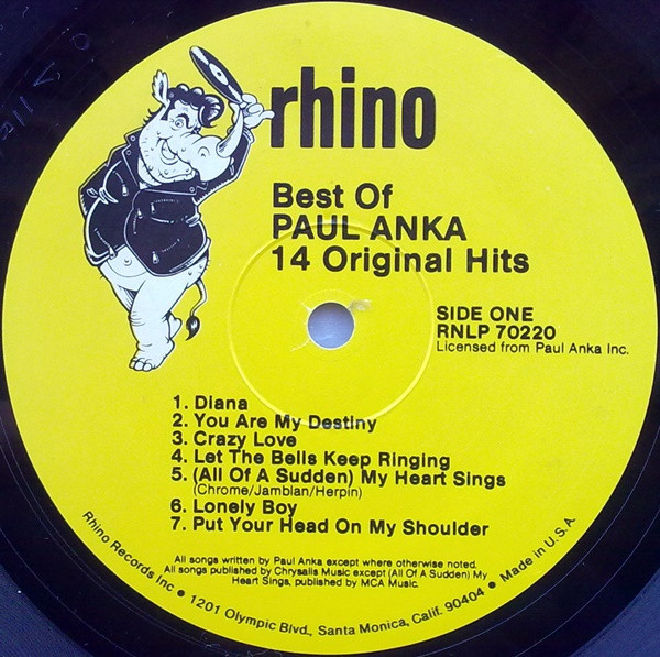 The Best Of Paul Anka (LP)