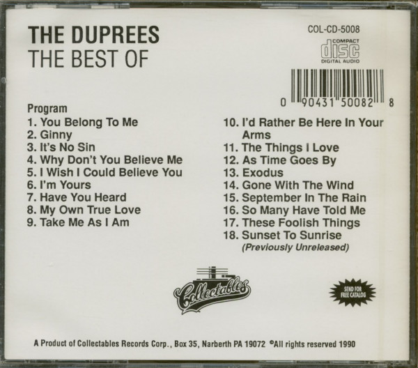 The Best Of The Duprees (CD)