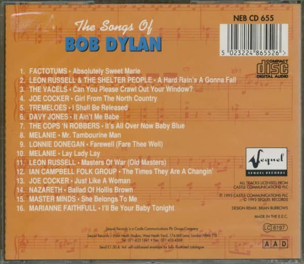 The Songs Of Boy Dylan (CD)