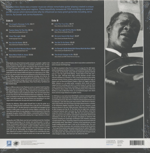 The Rough Guide To Reverend Gary Davis - The Guitar Evangelist (LP)